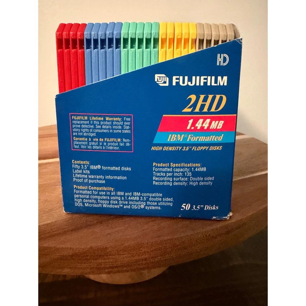 Fujifilm 50 Color Pack 2HD 1.44MB IBM Formatted High Density 3.5